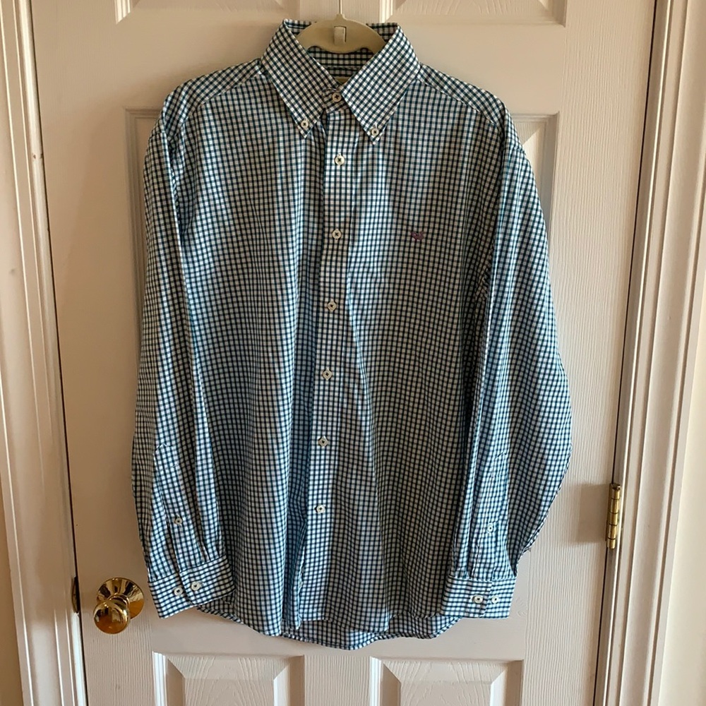 Southern Marsh Green Checkered Button Up